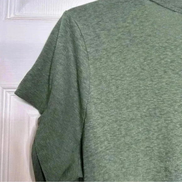 Victoria’s Secret T-Shirt Front Pocket Green / White Embroidery Size Extra Large - Picture 11 of 16